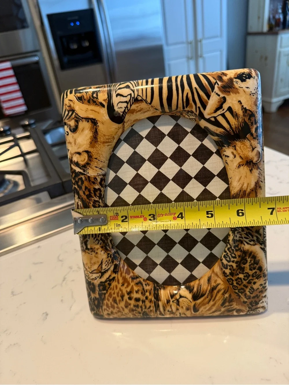 Safari Animal Print Picture Frame Zebra Leopard Tiger Giraffe Oval